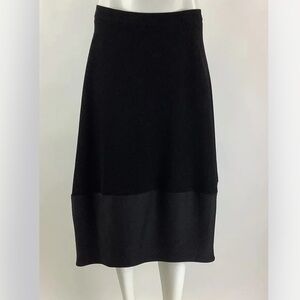 Yeohlee New York Sz 6 Swing Hem Skirt Black 100% Microfiber Vintage Designer